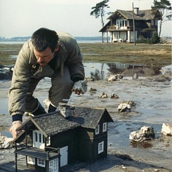 Рабочий момент съемок. Режиссер Андрей Тарковский