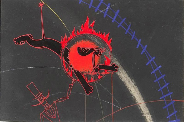 Бонифаций, прыгающий через горящий обруч