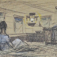 Наташа Ростова у раненного Андрея Болконского