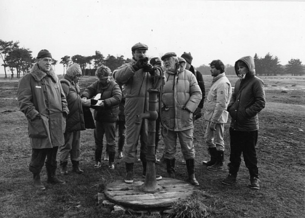 Рабочий момент съемок. А.Тарковский, Э.Юзефсон, С.Ньюквист