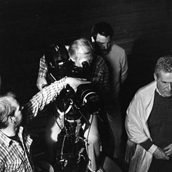 Рабочий момент съемок. С.Ньюквист, А.Тарковский, Э.Юзефсон