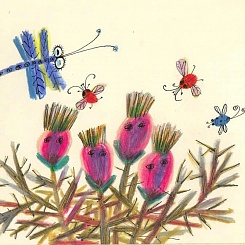 Три жучка и стрекоза